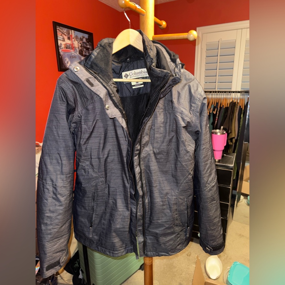 Columbia Women’s 3 in 1 Interchange Winter Jacket-Charcoal-XL